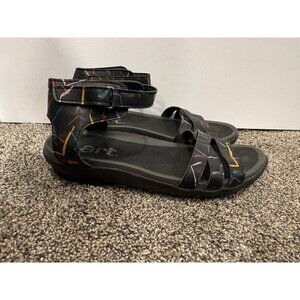 ART Ladies Black/ Colorful Sandals Strappy Size 40 EUC